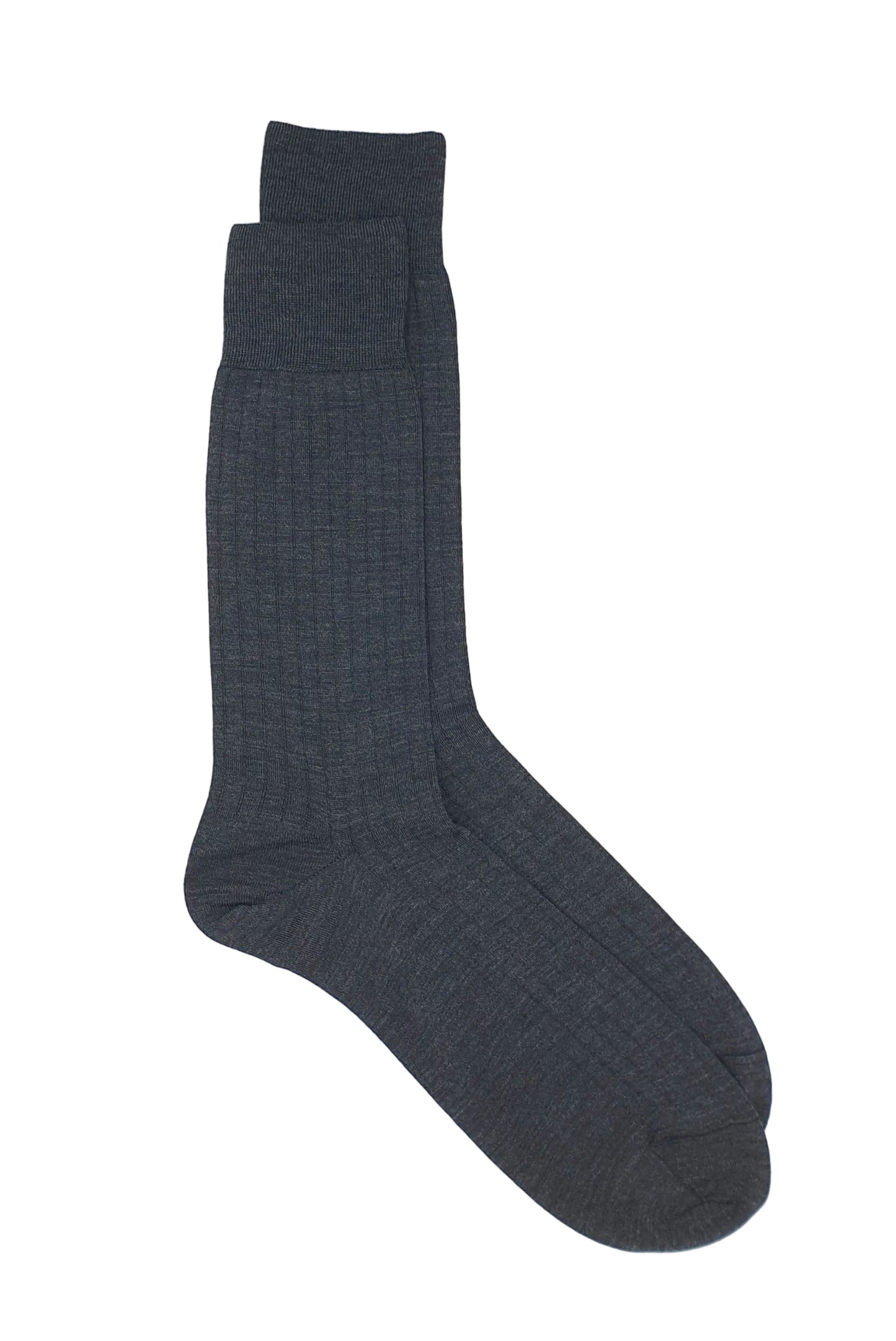 Dark gray sock on a white background