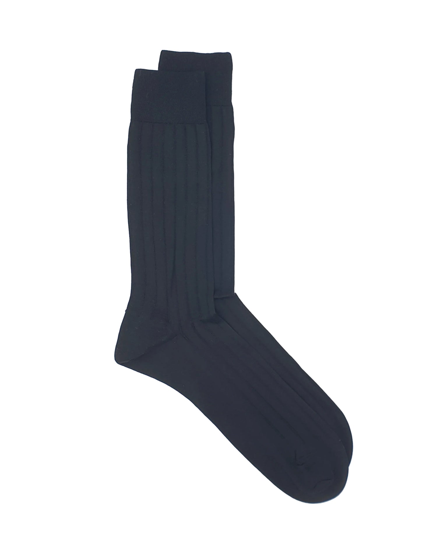 Black men's cotton socks on a white background.